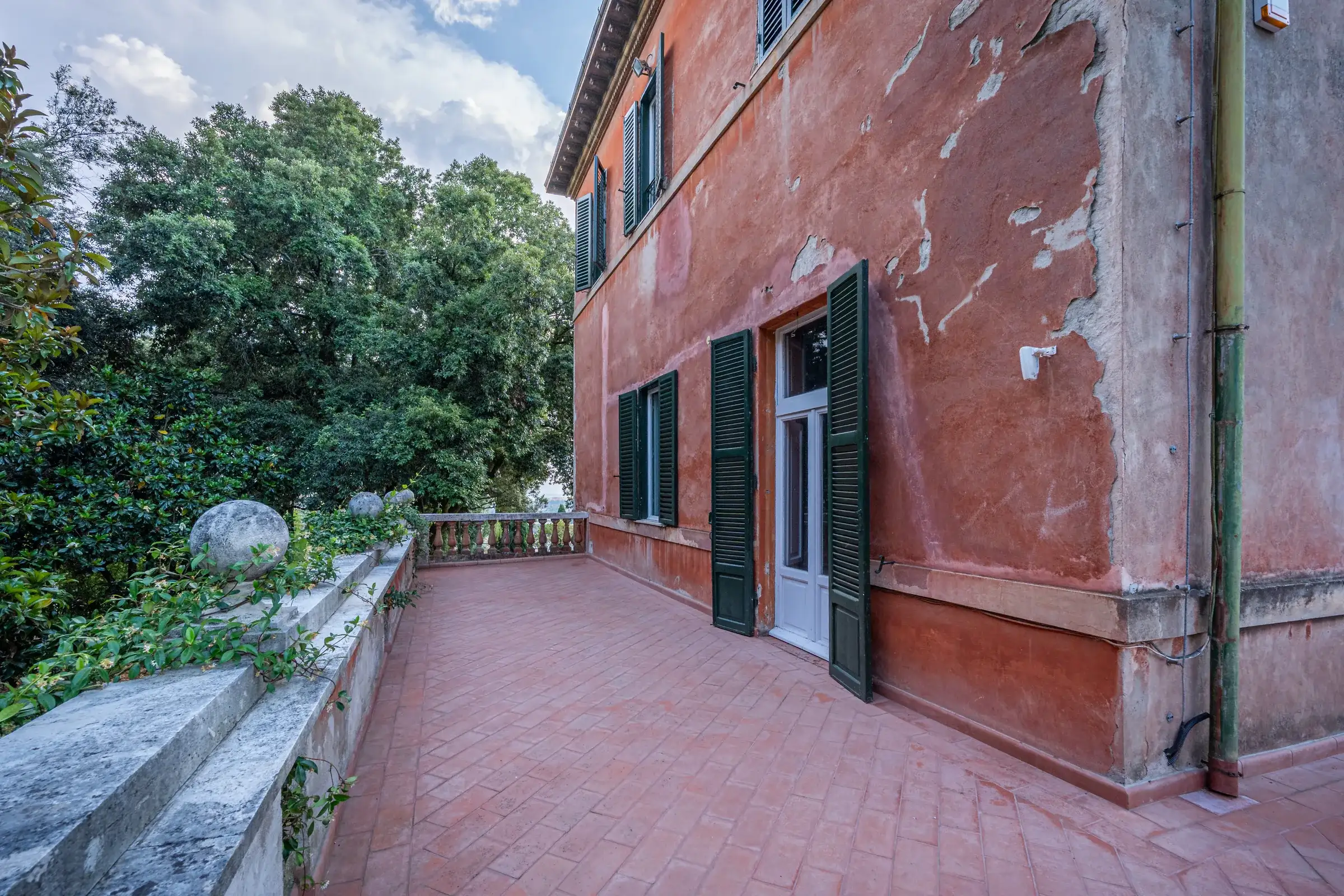 Terrace alongside the main house